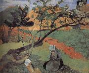 Paul Gauguin Brittany landscape oil